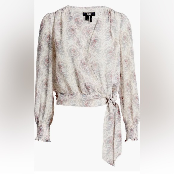 PAIGE MARGHERITA TIE WAIST BLOUSE SIZE S - Picture 5 of 6